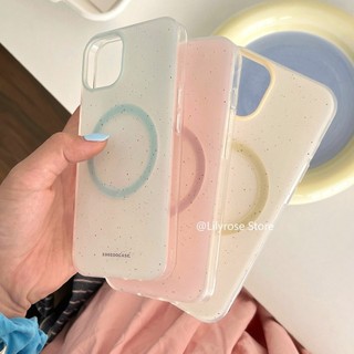 Thiết Kế Mới Mờ Từ Tính iPhone Dành Cho Apple iPhone 15 Pro Max 14 Chống Rơi 13 12 Khung Trong Suốt Hai Lớp Chất Lượng Cao ins Hồng Vàng Xanh