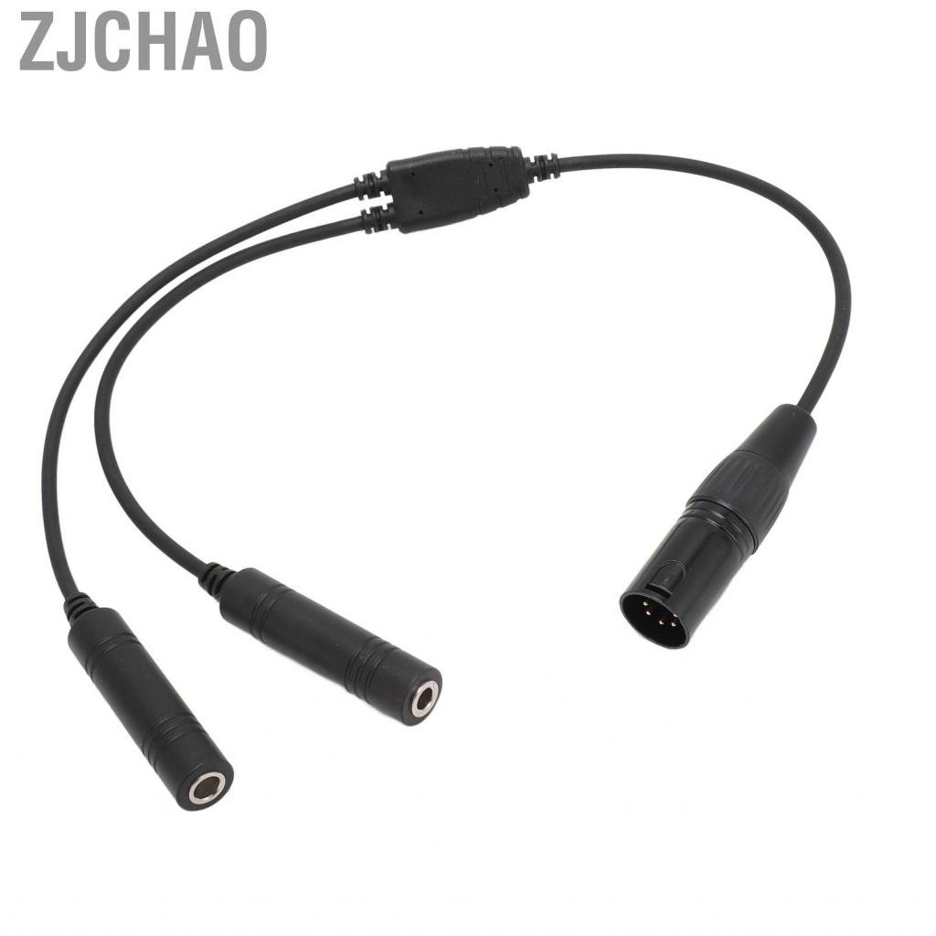 Zjchao Aviation Headset Adapter  Headphone Cable Stable Performance GA Dual Plug To 5 Pin XLR and Play for Most Of Headsets