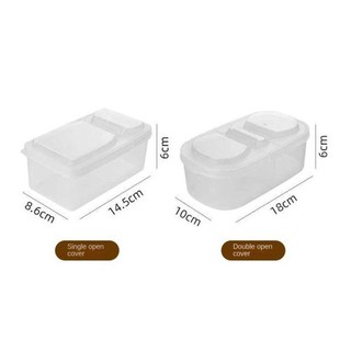 MEGOCE Trasparent Crisper, có nắp Hộp lưu trữ tủ lạnh bằng nhựa, Hộp lưu trữ nhà bếp di động Hộp giữ tươi hình chữ nhật kín có thể xếp chồng lên nhau