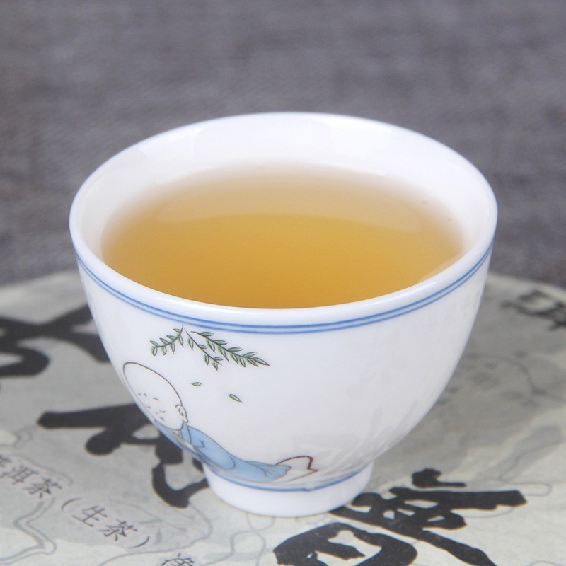Bánh Trà Phổ Nhĩ Sống Lâm Thương Băng Đảo Vân Nam 357 gram (Năm 2014)