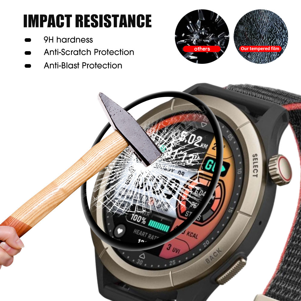 Garmin DescentG1 DescentG1Solar HD cong viền đen Kính cường lực cho Garmin Descent G1 Solar nti Scratch Watch Ốp lưng bảo vệ màn hình