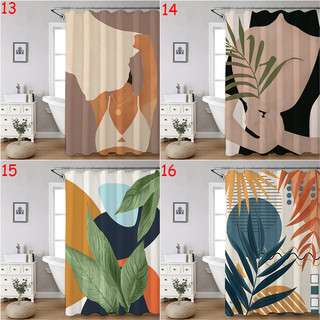 Giữa Thế Kỷ Morandi Màn Tắm Phòng Tắm Trang Trí Polyester Chống Thấm Nước Màn Tắm Vải Trang Trí Phòng Tắm Bộ Có Móc