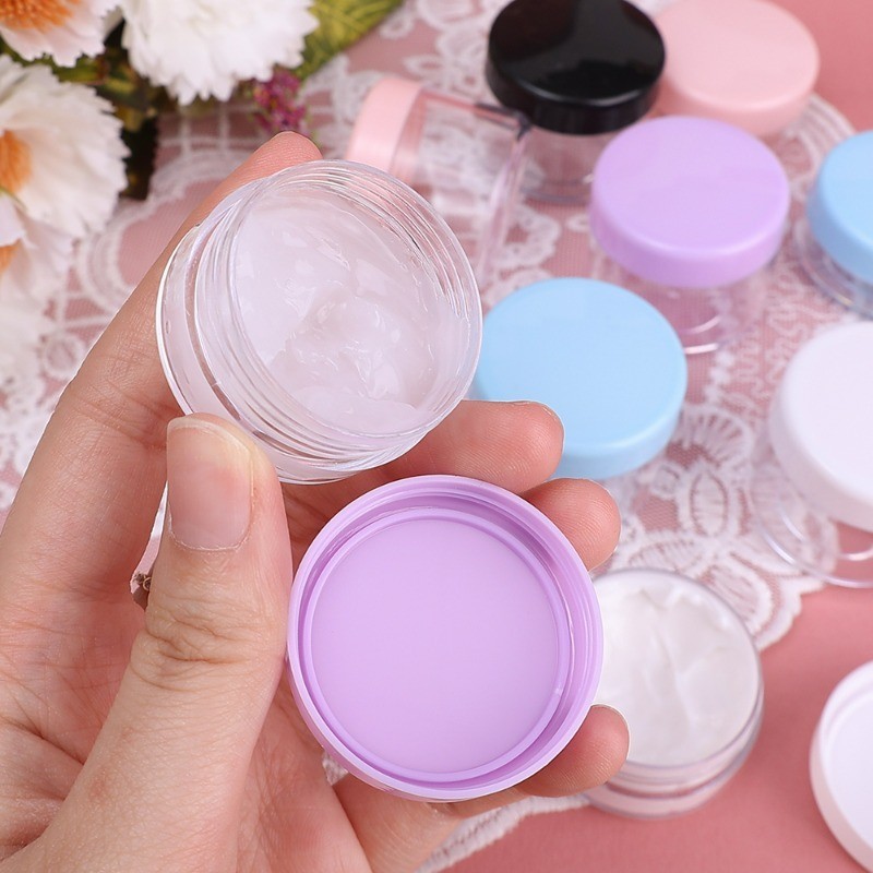 10 / 20g Travel Portable Eyeshadow Cream Lip Balm Jar - Chai trang điểm mỹ phẩm bằng nhựa rỗng trong suốt
