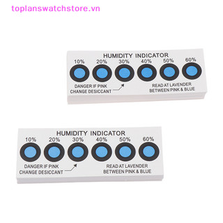 Toplanswatchstore Thẻ chỉ báo độ ẩm cho độ ẩm Tesg trong hộp kín10% -60% Thẻ giấy thử nghiệm Thẻ độ ẩm sáu điểm màu xanh VN