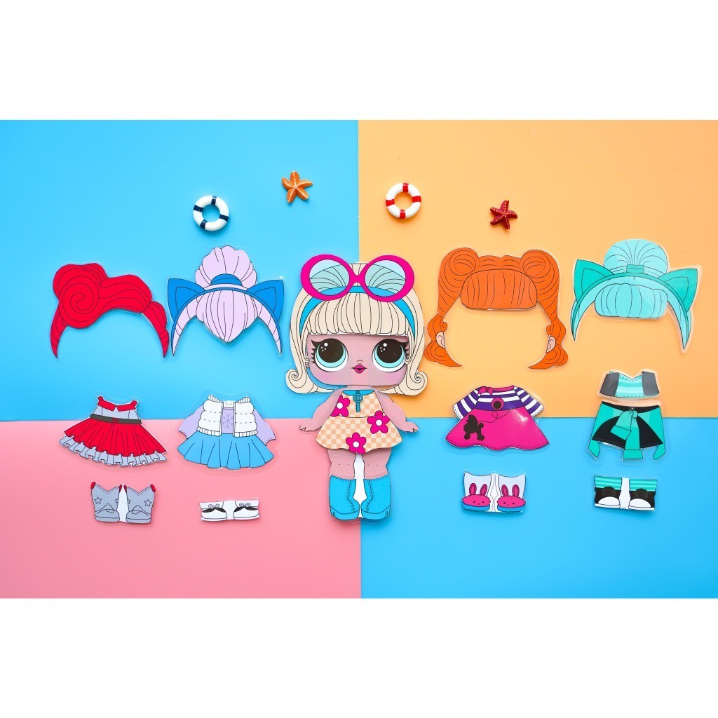 Học liệu thay đồ búp bê bằng giấy thủ công cho công chúa Đồ Chơi - Squishy - Kuromi - Đồ chơi giấy cho bé cắt dán