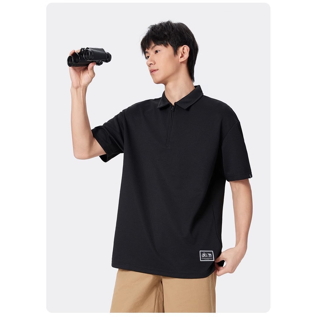 Ảnh Áo sơ mi POLO ngắn tay CAMEL CROWN Áo thun có ve áo thoáng khí 3