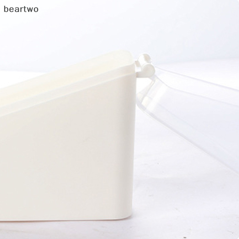 < Beartwo > Hộp đựng phô mai Hộp đựng thực phẩm kín khí có nắp Hộp đựng phô mai lát công suất lớn Hương thơm Frige Nhà sắp xếp trong suốt Đẹp