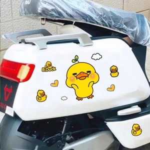 Xe Máy Dễ Thương Miếng Dán Nhỏ Vịt Vàng Hoạt Hình Dễ Thương Lưới Vịt Đỏ Trang Trí Xe Máy Dễ Thương Miếng Dán Xe Máy Decal Trầy Xước Bao Sửa Đổi Miếng Dán Chống Thấm Nước