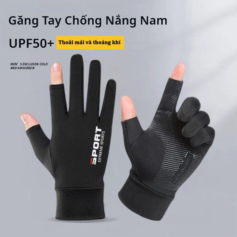 Găng Tay Hở 2 Ngón Chống Nắng - Bao Tay Đi Xe Máy, Có Thể Sử Dụng Cảm Ứng Điện Thoại, Tiện Dụng găng tay xe đạp