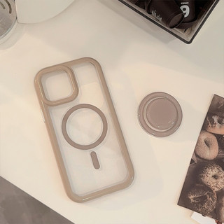 Giá Đỡ Từ Tính Trong Suốt Ốp Lưng Điện Thoại IPhone 15 15pro Max 13 Mini 14 14pro 14max 12 11 Pro Max IX XR SE2 Plus Bìa Cứng p5