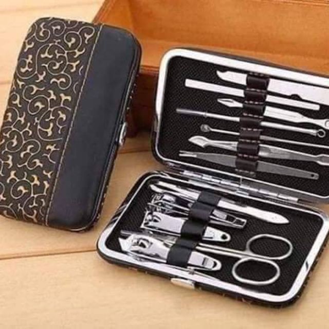 [XẢ] Bộ Kiềm Bấm Móng 12 Món có hộp xịn sắc bén tiện lợi💖 Hoa Mười Giờ Bonsai & Phụ Kiện
