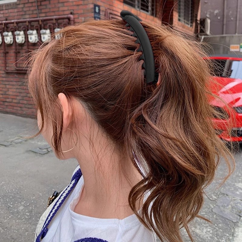 【 Yunyuan 】 Kẹp Tóc Một Dòng Retro Hàn Quốc Mới Cho Nữ Có Lưng Đầu, Kẹp Ngang Cố Định Cho Kẹp Chuối Cho Thẻ Tóc