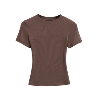 Áo thun ngắn tay cổ tròn màu trơn Slim Fit mới dành cho nữ