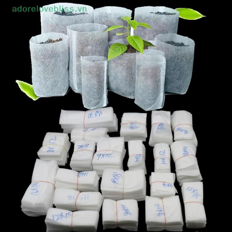 Thêm 100 chiếc Túi đựng vườn ươm không dệt có thể phân hủy sinh học Vải trồng cây thân thiện với môi trường BSS