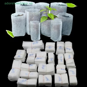 Thêm 100 chiếc Túi đựng vườn ươm không dệt có thể phân hủy sinh học Vải trồng cây thân thiện với môi trường BSS