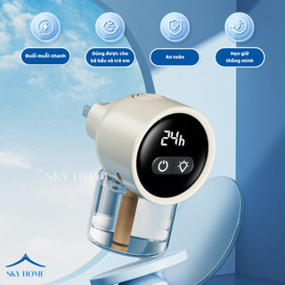 Máy Xông Tinh Dầu Đuổi Muỗi Hẹn Giờ Màn Hình LED Tích Hợp Đèn Ngủ, Máy Đuổi Muỗi Khuếch Tán Rộng MXTD01 - NGÓI HOME