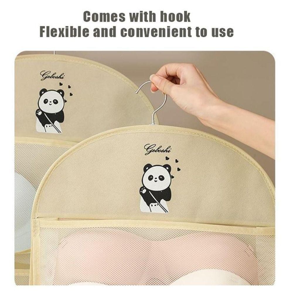 Túi đựng đồ lót MONOSTYLE, Túi treo tất 2 / 3 lớp dung tích lớn, có móc treo tủ quần áo nhiều lớp