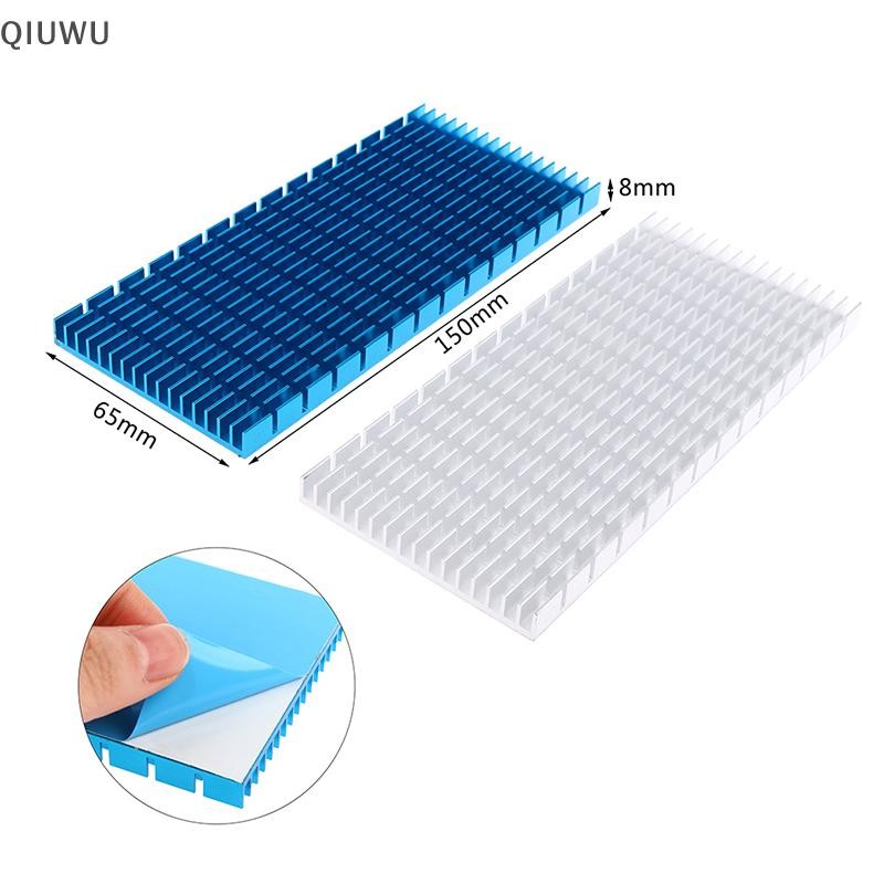 Qiuwu 1Pc 150 * 65 * 8MM Bảng tản nhiệt bằng nhôm Tản nhiệt Bộ khuếch đại công suất CPU.