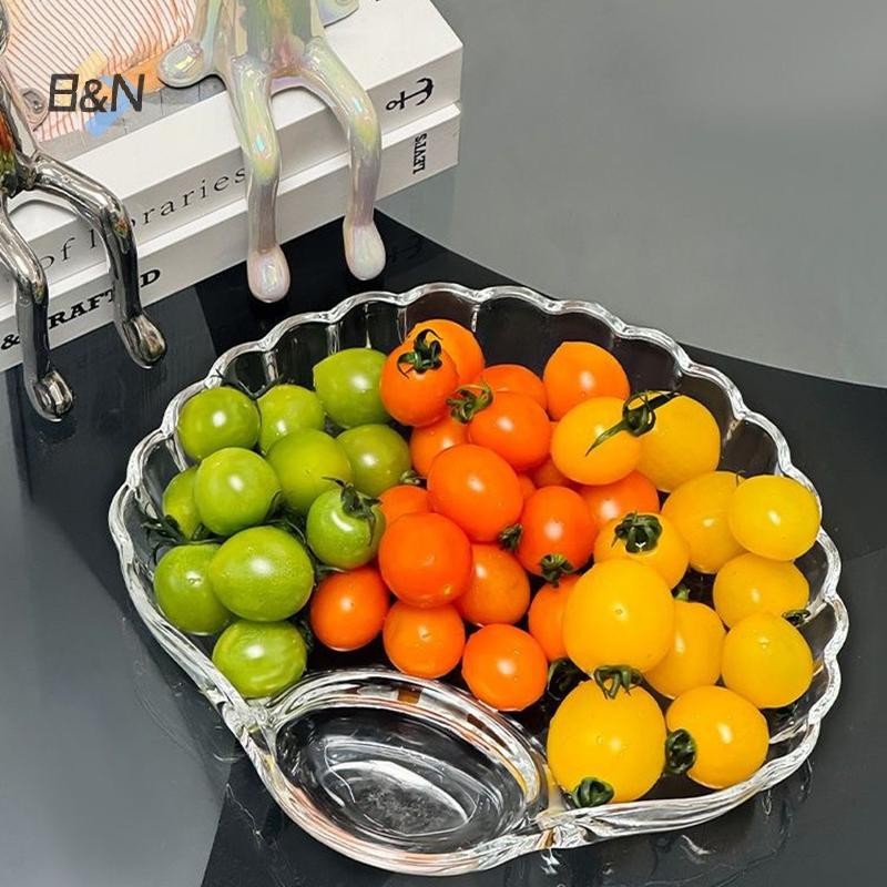 B & N 1 Đĩa Bánh Bao Trong Suốt Có Đĩa Giấm Đĩa Giấm Món Ăn Sushi Bữa Sáng Trái Cây Khô Ăn Nhẹ Đĩa khạc nhổ.