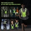 Áo vest chạy bộ phản quang DELMER, Áo phản quang đi xe đạp an toàn có thể điều chỉnh, Áo ghi lê đi xe máy thoáng khí đa năng ngoài trời đi xe đạp