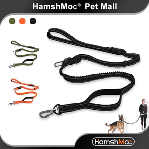 Dây xích thú cưng đa chức năng HamshMoc Co giãn 6 trong 1 Dây dẫn co giãn Chống đầy đặn Mạnh mẽ có tay cầm mềm cho chó lớn vừa đi bộ