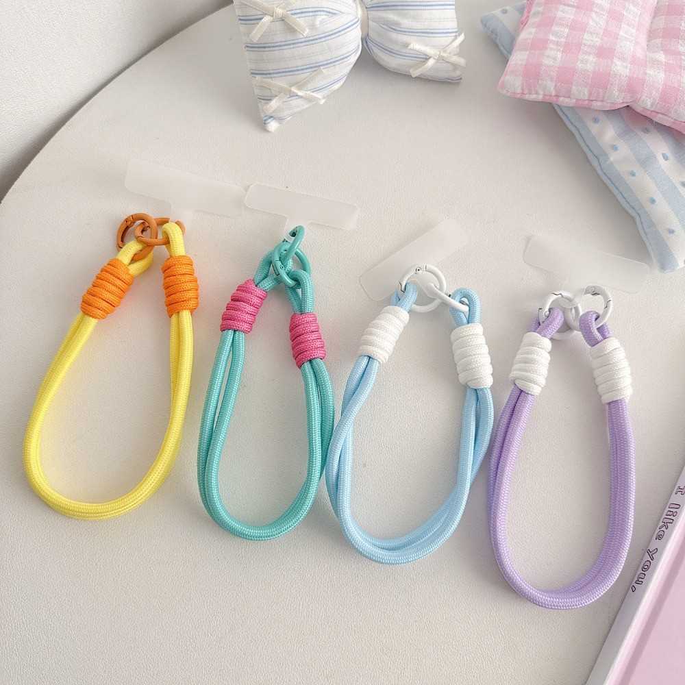 Mùa Hè Nhỏ Màu Tươi Va Chạm Dệt Handmade Dây Nylon Thích Hợp Cho Vỏ Điện Thoại Di Động Cổ Tay Chống Mất Dây