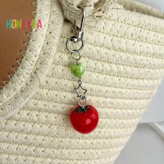 < Honeyba > Mô Phỏng Ngôi Sao Cà Chua Dây Xích Điện Thoại Di Động Ngọt Ngào Tươi Móc Khóa Dành Cho Nữ Túi Máy Ảnh Mặt Dây Chuyền Chống Mất Quà Tặng Sinh Nhật