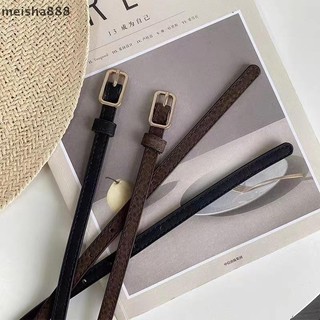 Meisha888 Retro Pháp Thắt Lưng Da Nữ Unisex Thắt Lưng Khóa Sang Trọng Thắt Lưng Nữ Quần Jean Thắt Lưng Nam Thắt Lưng Mỏng Thắt Lưng