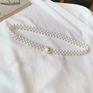 Meisha888 Dây Thắt Lưng Ngọc Trai Lớn Thắt Lưng Nữ Có Trang Trí Tất Cả Trận Đấu Váy Thời Trang Thiết Kế Sang Trọng Dây Gothic