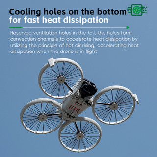 Dành cho máy bay không người lái DJI FLIP khóa pin chống rơi vỏ bảo vệ, phụ kiện máy bay không người lái hướng dẫn mát mẻ