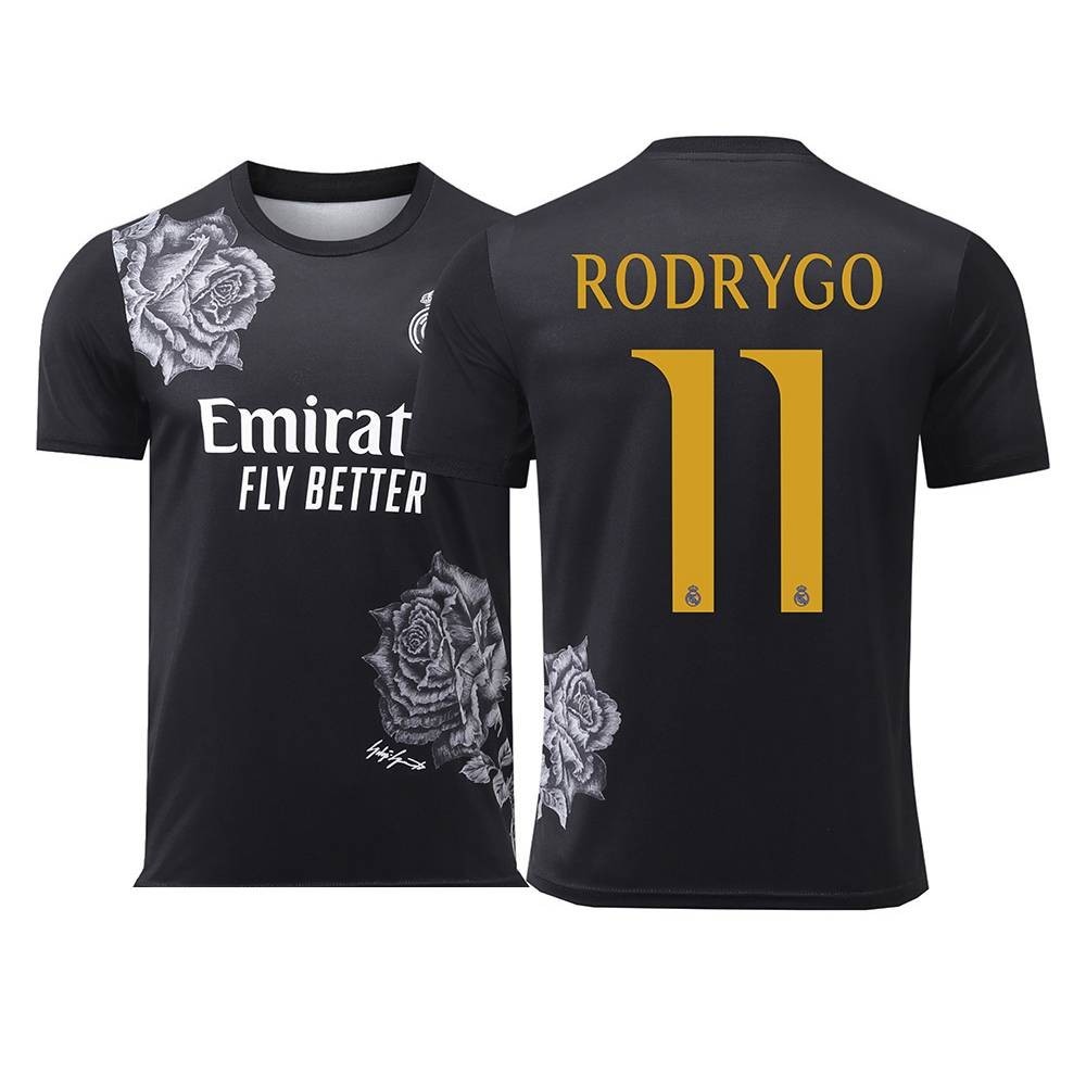 [Sy3] 2024-2025 Real Madrid Y3 Co thương hiệu Rodrygo Valverde không số Áo thun bóng đá Jersey Trẻ em Người lớn Plus Size