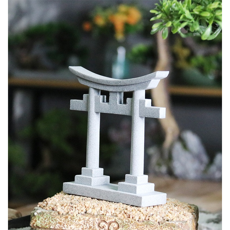 Cổng Trời Torii Bằng Đá Sa Thạch Dùng Trang Trí Tiểu Cảnh, Bonsai, Thủy Sinh, Tượng Phật