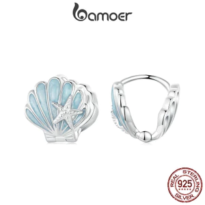 Bamoer 925 Sterling Sliver Vòng Bông Tai Vỏ Tai Thiết Kế Hàng Ngày Ocassion Trang Sức Quà Tặng Cho Nữ
