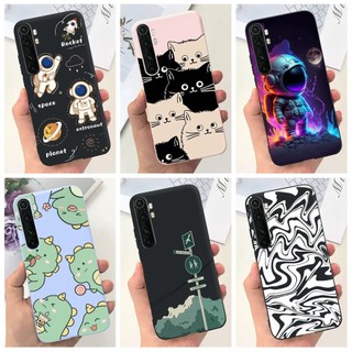 Dành Cho Xiaomi Mi Note 10 Lite Vỏ Mèo Phi Hành Gia Khủng Long Slim Matte Vỏ Điện Thoại Cho Xiaomi Note 10 Lite MiNote 10 Lite