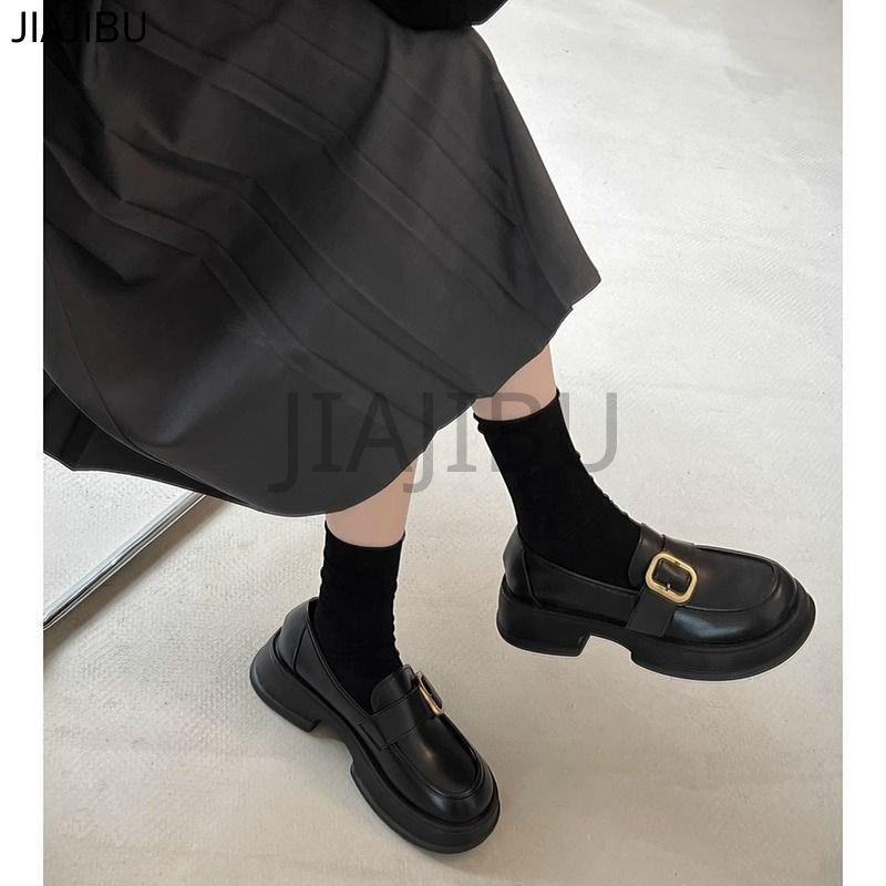 Size 35-43 Giày Da Phong Cách Anh Quốc Giày Nữ Cỡ Lớn Non-slip High Heel Lolita Shoes 42 Korean Fashion Platform Mary Jane Shoes French Soft Sole Princess Style Doll Shoes Giày Lười Gót Dày Màu Nâu Nhật Bản Giày Cosplay Đồng Phục JK Giày Nhảy Giày Da Đanh