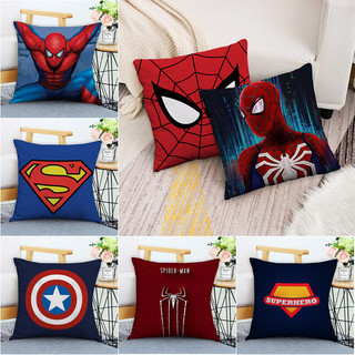 Vỏ gối Avengers Người Nhện in 1 mặt, polyester mềm, bọc xe ô tô, trang trí nhà (không kèm ruột)