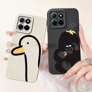 Ốp bảo vệ ống kính vuông Honor X8b HonorX8b X 8B 4G LLY-LX1 LLY-LX2 Vỏ silicon mềm hoạt hình mèo gấu trúc dễ thương