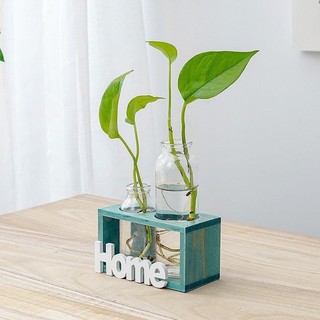 Bình Hoa Decor BUNNIES HOUSE – Thủy Tinh Kết Hợp Gỗ Sang Trọng, Trang Trí Nhà & Ban Công Đẹp Mắt