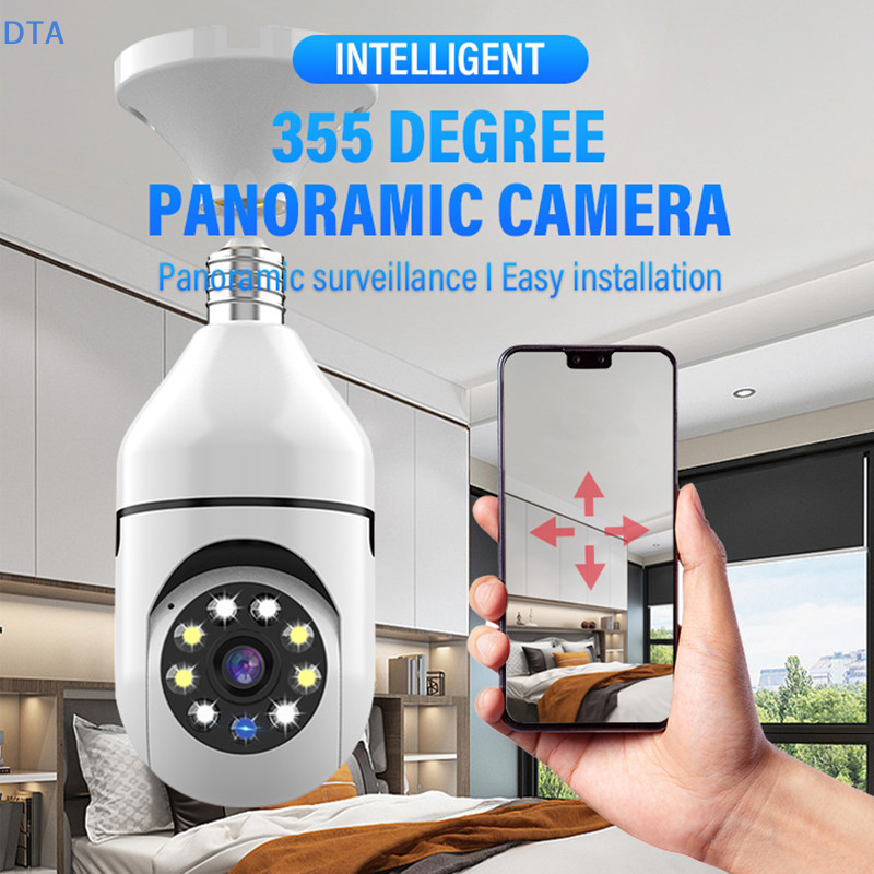 Camera giám sát bóng đèn DTA Full Color Tầm nhìn ban đêm Tự động Theo dõi con người Zoom Giám sát an ninh trong nhà Camera Wifi Nhà thông minh PO