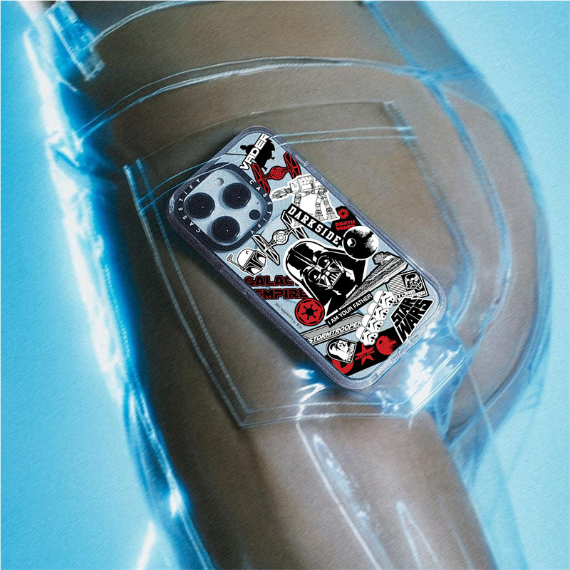Casetify X STARWARS Ốp Lưng Trong Suốt Hút Từ Tính Trong Suốt Cứng Acrylic Mặt Sau TPU Edge Case Sideband Phông Chữ Ốp Lưng Điện Thoại Tác Động Cho Apple IPhone 13 14 15 Pro Max Có Hộp