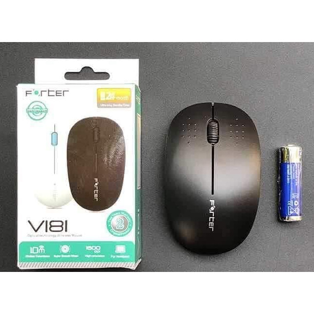 Chuột Không Dây Forter V181 màu đen chính hãng-tặng kèm pin | Shopee ...