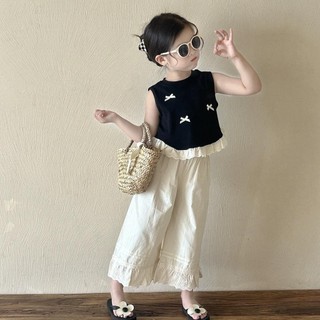 S211-[tomnaukid] Set áo nơ phối quần ren bé gái cực kỳ xinh size từ 9-31Kg