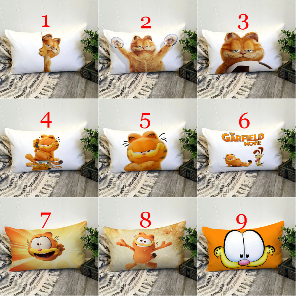 The Garfield Movie 2024 Vỏ Gối Hình Chữ Nhật In Hình Một Mặt Đệm Polyester Trang Trí Nhà Cửa Món Quà Tốt Nhất (Không Có Lõi)