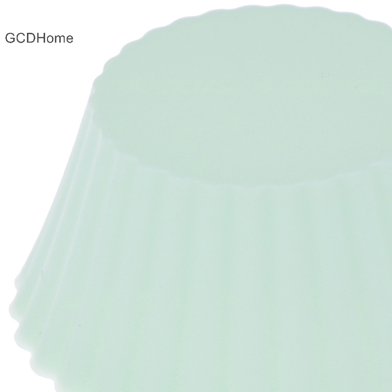 Gcdhome 10 Chiếc Khuôn Bánh Silicon Tròn Muffin Bánh Cốc Nóng Dụng Cụ Nhà Bếp