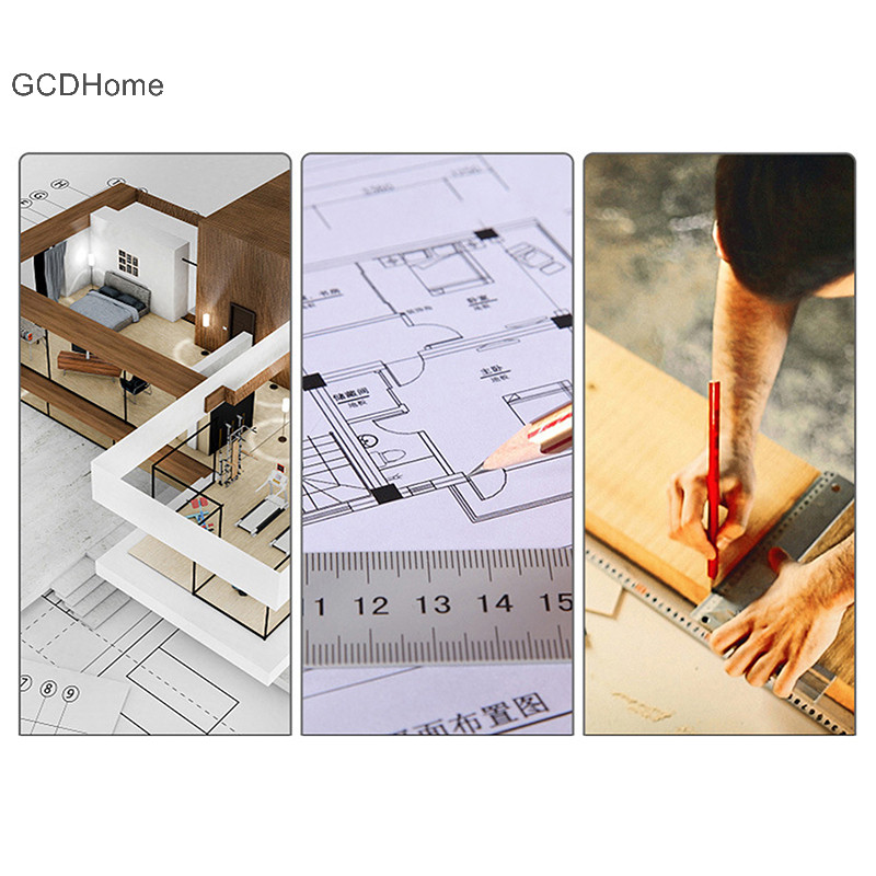 Gcdhome Thép không gỉ Phải Thước góc vuông 90 Thước quay Chế biến gỗ Dụng cụ đo góc Thước vuông 250 / 300mm HOT