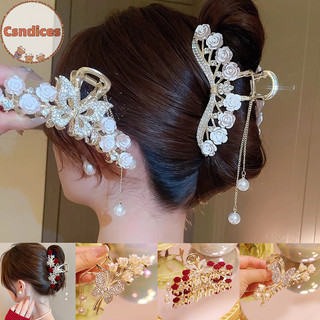 Csndices Ánh Sáng Kim Cương Giả Phong Lan sel Hoa Hồng Móng Vuốt Tóc Barrette Phụ Kiện Tóc VN