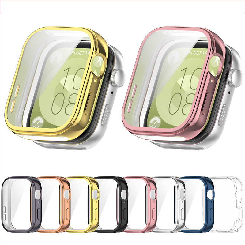 Ốp lưng cho Huawei WATCH FIT 3 4 5 Pro Vỏ bảo vệ trong suốt silicone tpu mềm phụ kiện vỏ bảo hiểm toàn diện Vỏ Huawei WATCH FIT3 FIT4 FIT5 PRO