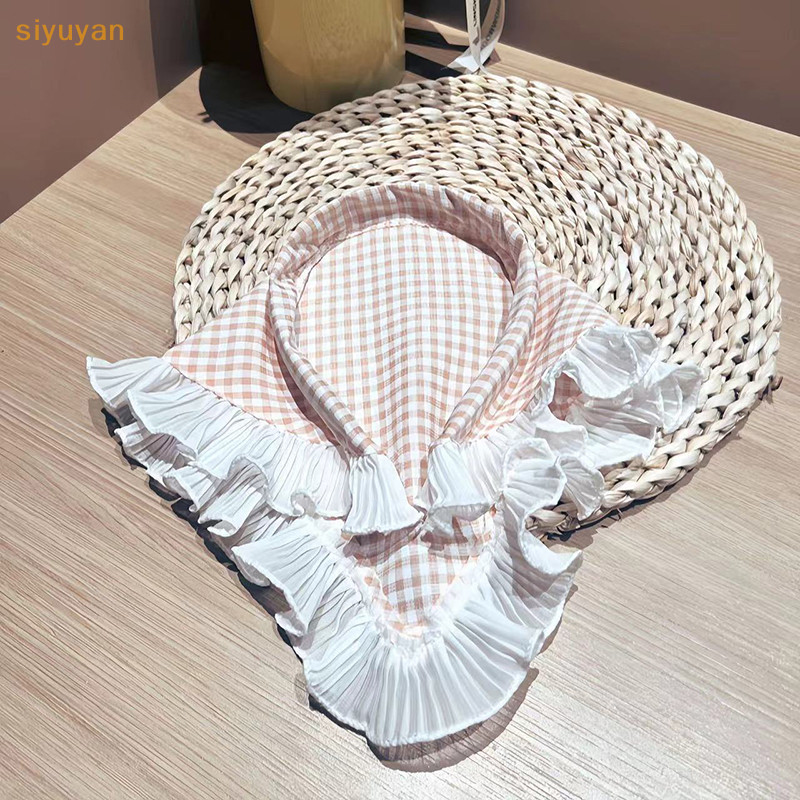 Siyuyan Trắng Ren Khăn Trùm Đầu Phong Cách Mục Vụ Tam Giác Khăn Nữ Retro Khăn Trùm Đầu Du Lịch Ảnh Phụ Kiện Tóc VN