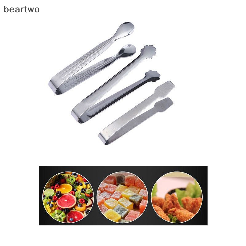 < Beartwo > 1 Kẹp Đá Mini Kẹp Đường Thép Không Gỉ Dụng Cụ Nhà Bếp Đẹp