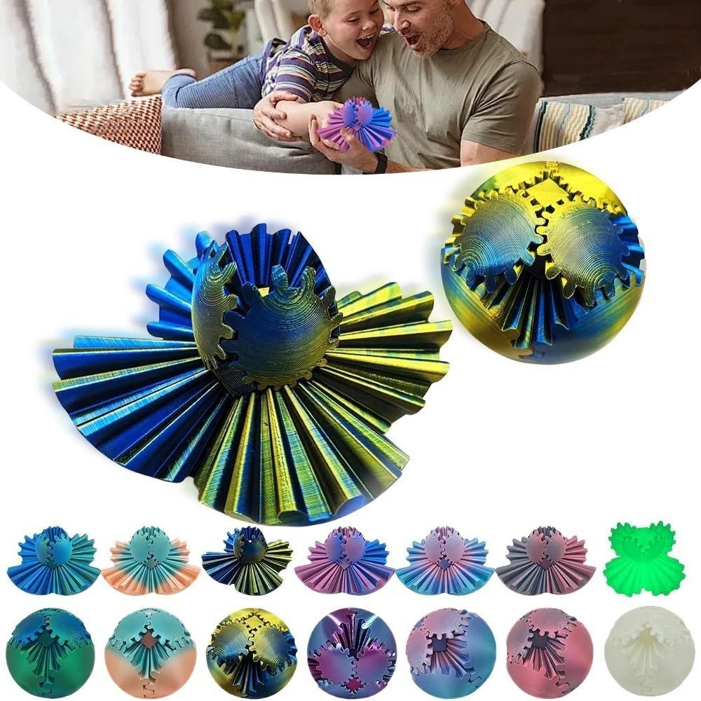 Bóng bánh răng in hình AMLU, Bóng quay thư giãn lo âu giác quan, Đồ chơi thần tài quay Bánh răng quả cầu căng thẳng cho người lớn Quà tặng trẻ em